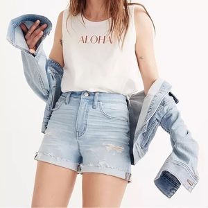 Madewell distressed denim shorts
